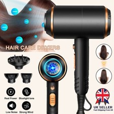 Pro Hair Dryer 4000W Fast Drying Ionic Hairdryer with Diffuser Hairdryer UK-Plug