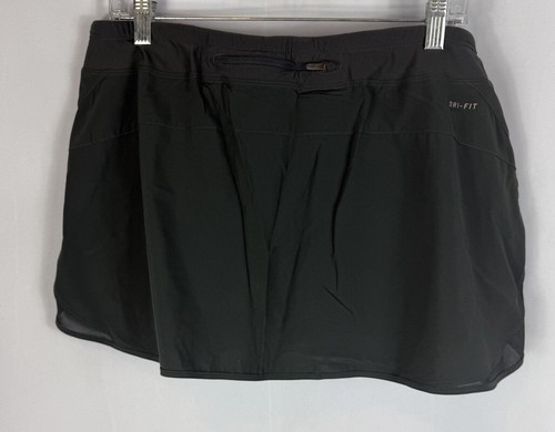 NIKE Black/White Swoosh ATHLETIC SKIRT SKORT Tennis Golf Gym Lined Women XL - Picture 6 of 6