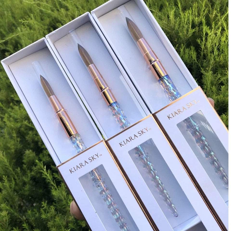 Kiara Sky Acrylic Kolinsky Nail Brushes Size 8-20 Nail Art Fast Shipping - Image 3 of 3