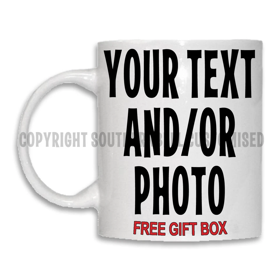 Personalised Mug Photo Custom Cup Design Name Text Christmas Eid Gift Birthday - Image 3 of 4