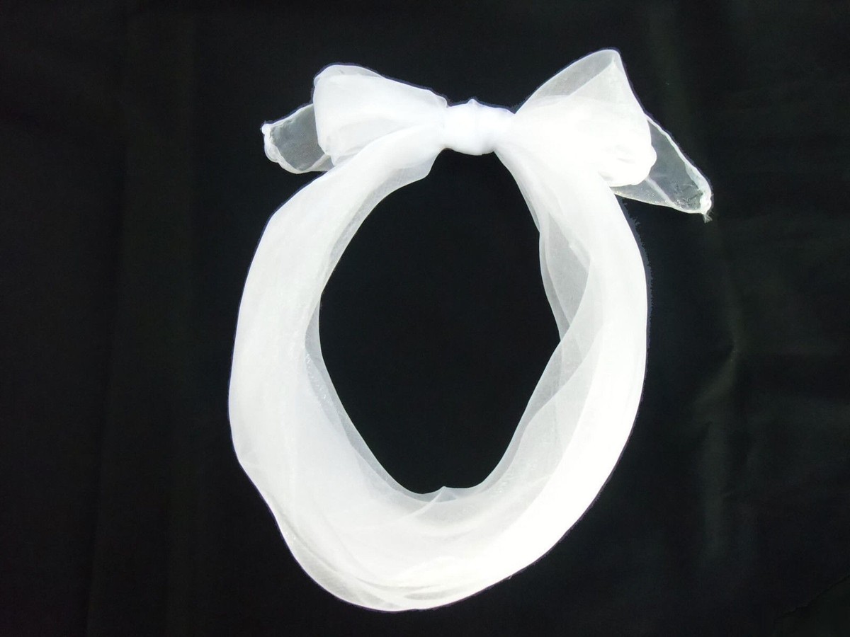 Foulard cheveux fin tulle mousseline transparente chiffon