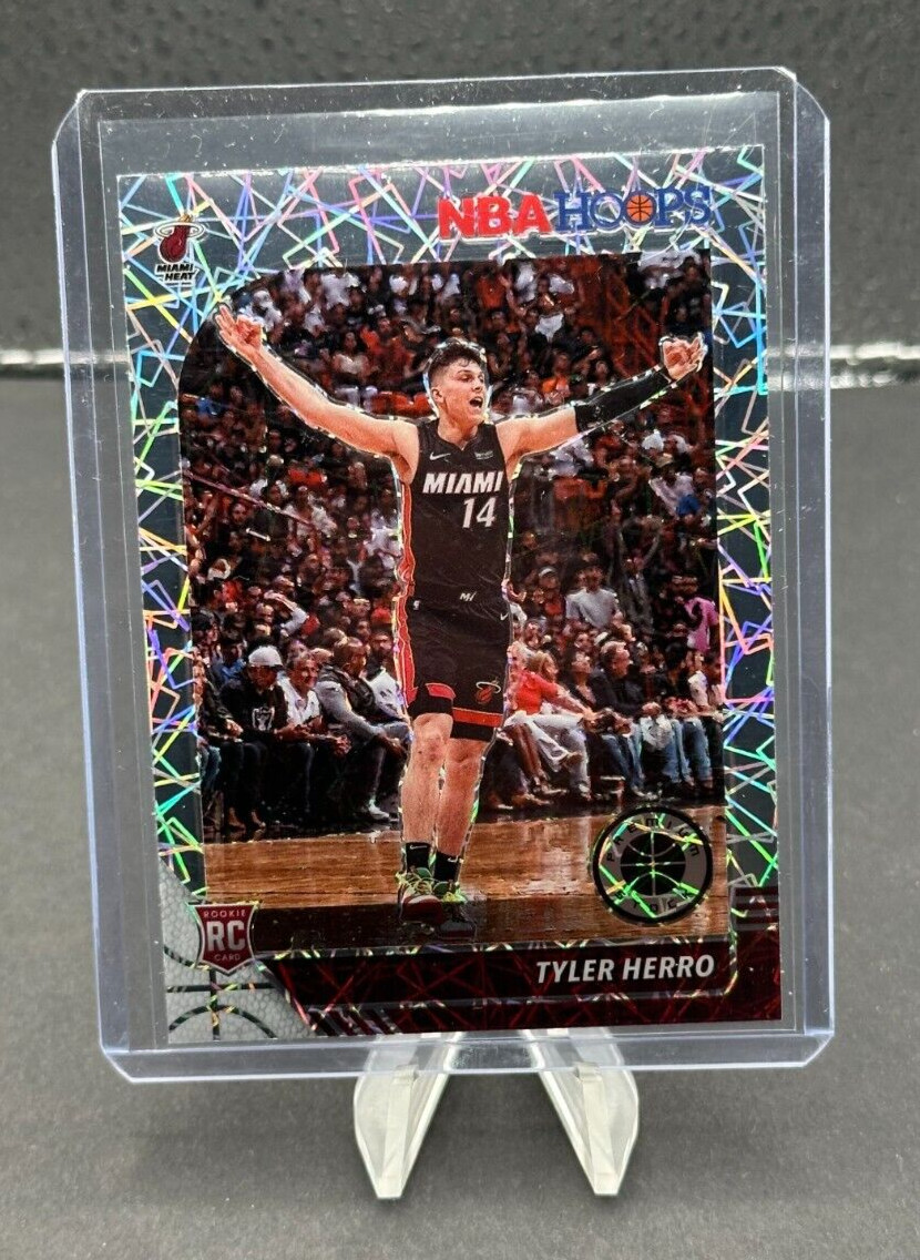 2019-20 NBA Hoops Premium Stock - Silver Lazer Prizm #210 Tyler Herro RC
