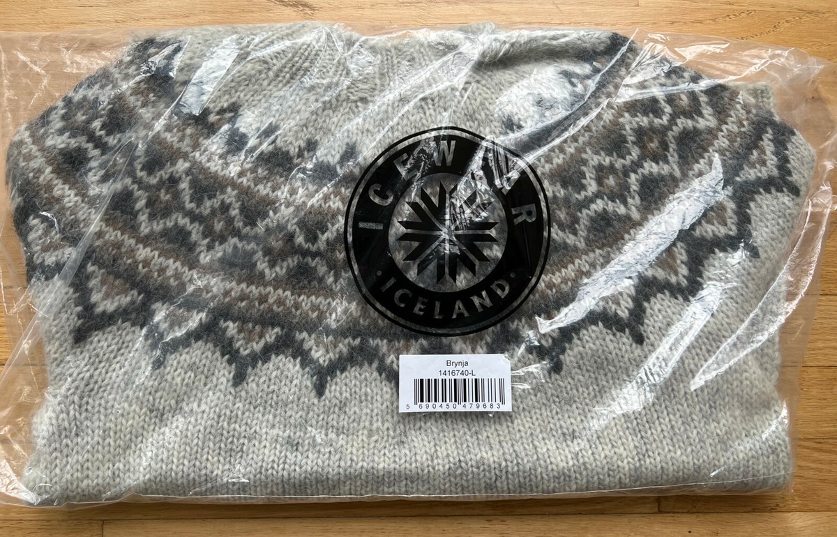 ICEWEAR BRYNJA Icelandic Wool Hand Knitted Sweater | Oat ICEWEAR BRYNJA Icelandic Wool Hand Knitted Sweater | Oat