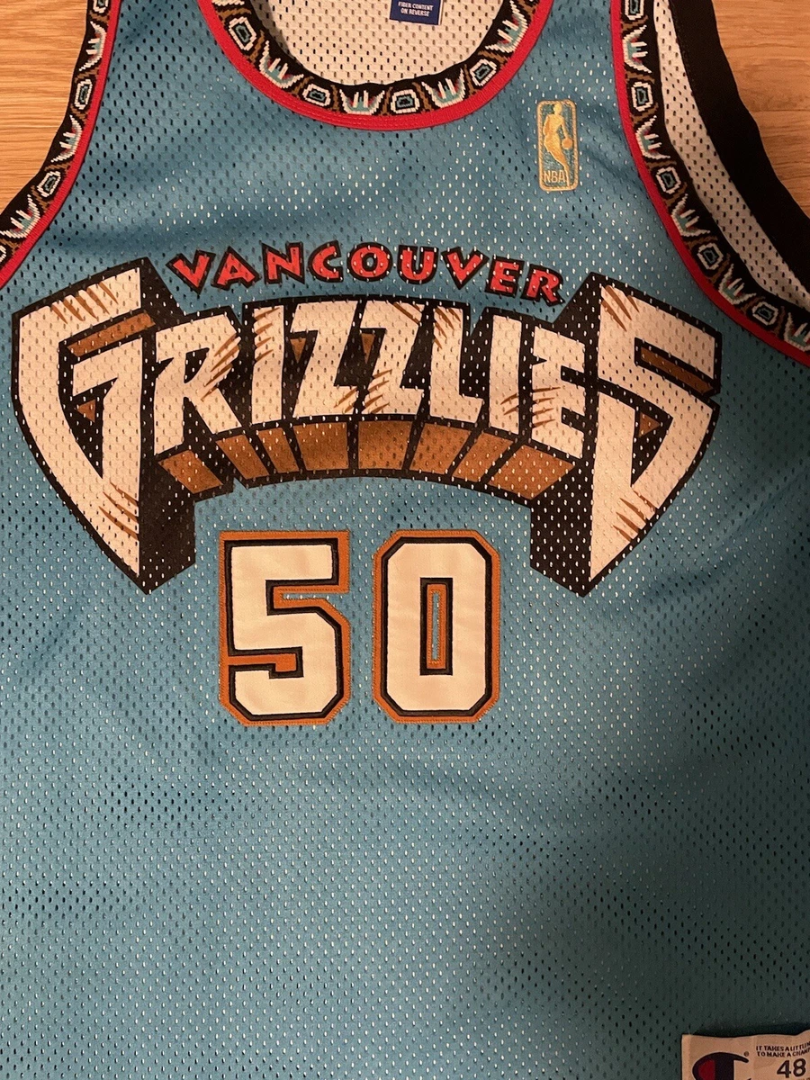 90's Bryant Reeves Vancouver Grizzlies Champion Authentic NBA Jersey Size  44 Large Autographed – Rare VNTG