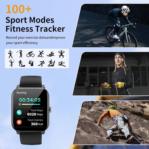 Smart Watch, Smartwatches Fitness Tracker 1.85" HD IP68 Answer/Make Calls - Picture 5 of 7