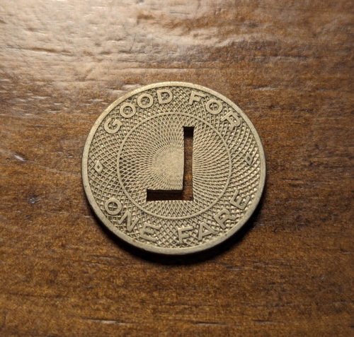 1937 Columbus, Indiana IN Leppert Bus Lines 23mm Good For One Fare Transit Token - Picture 4 of 4
