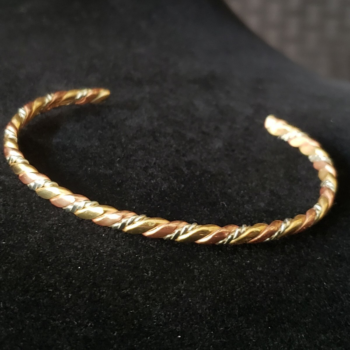 Sergio Lub バングル　ゴールド×ピンクゴールド　２連　ウェーブ Sergio Lub Tri-Color Cuff Bracelet Silver Gold Copper