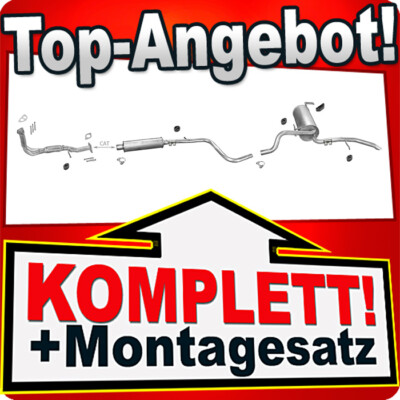 Auspuff für FIAT SIENA 1.2 8V 75PS 1997-2002 +Rohr Vorne Auspuffanlage