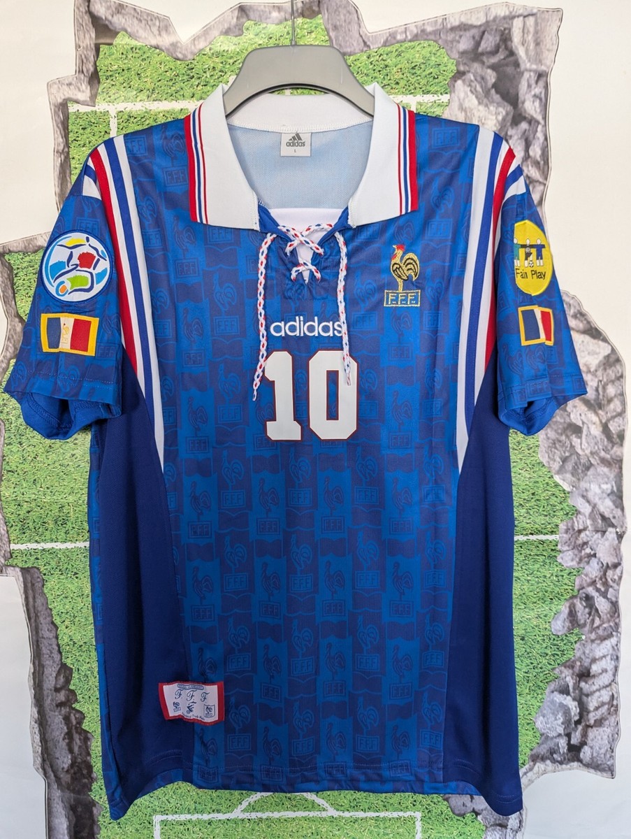 France home 1994 1995 1996 football shirt EURO 96 Size LARGE