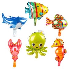 6pcs Adorable Fun Must Have Mini Sea Ocean Fish Foil Inflatable Balloon forParty