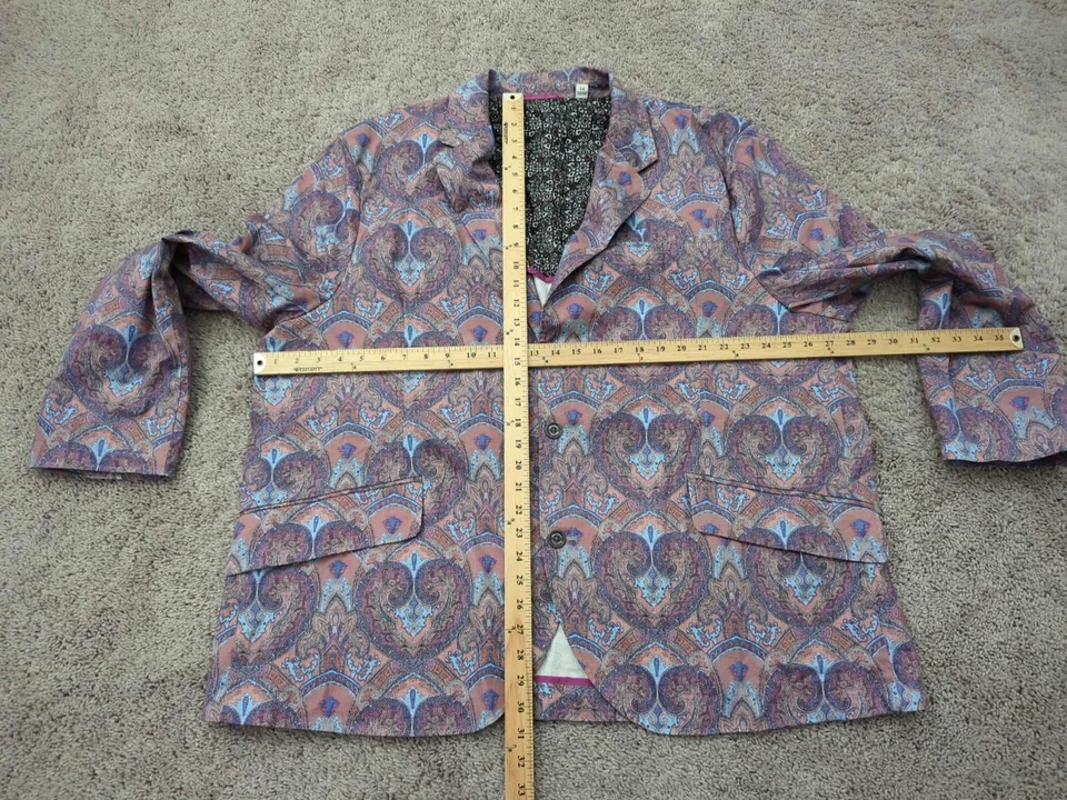 Blazer Robert Graham Para Hombres 54 Abrigo Deportivo Cachemira Dos Botones Bolsillos Clásico Foto 4 de 4