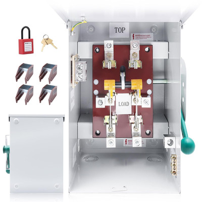 200A Generator Transfer Switch, General Duty Double-Throw Safety Switch 48000W, 