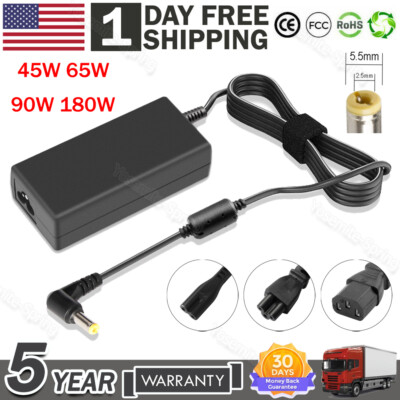 AC Power Adapter Charger Cord For HP/ASUS/Toshiba/Lenovo/Gateway Laptop 5.5mm