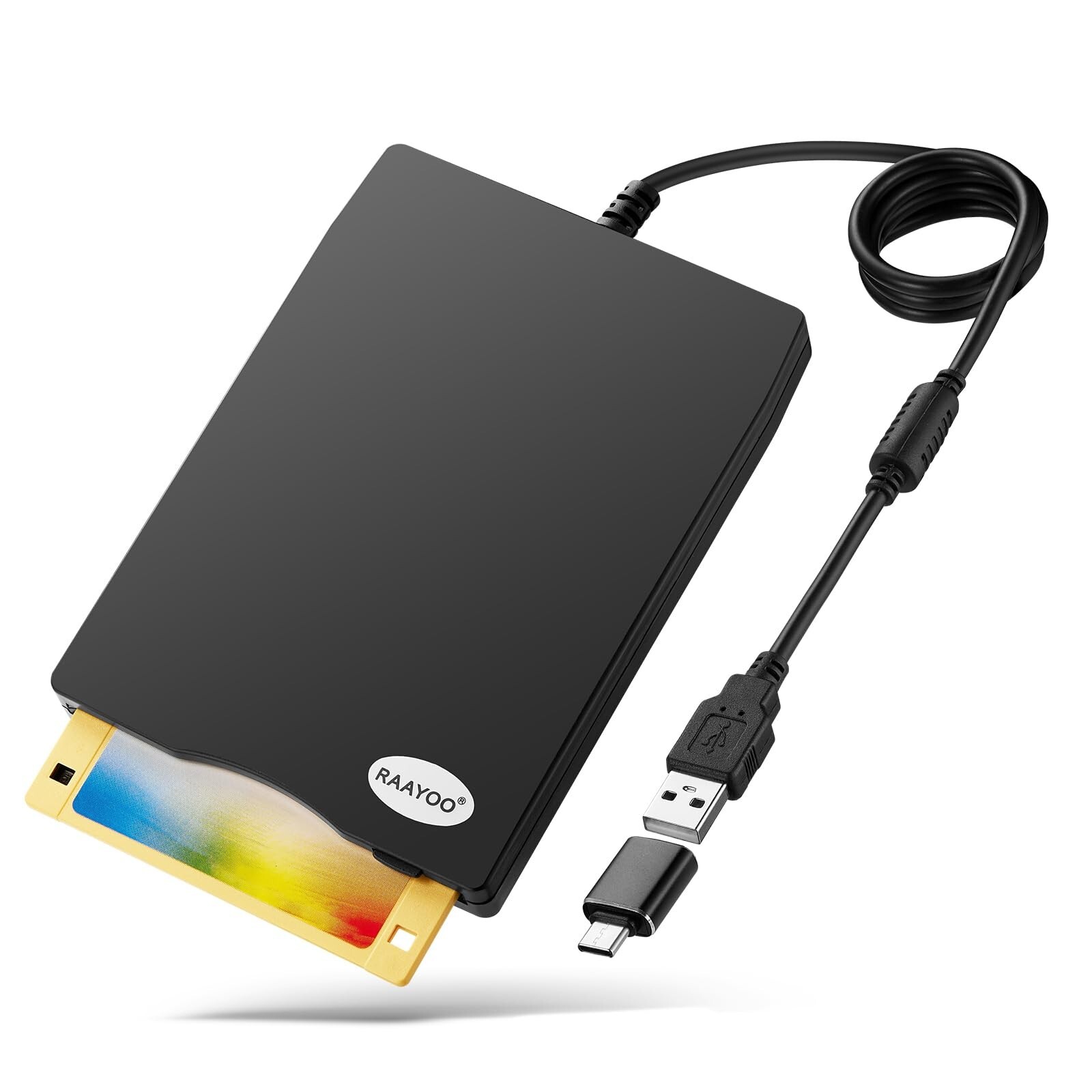 USB Floppy Disk Reader, 3.5 inch External Portable 1.44 MB FDD Floppy Disk Dr...-image