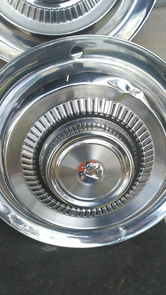 Juego de 4 tapacubos tapacubos de 14" AMC Rambler 1963 OEM Foto 4 de 4