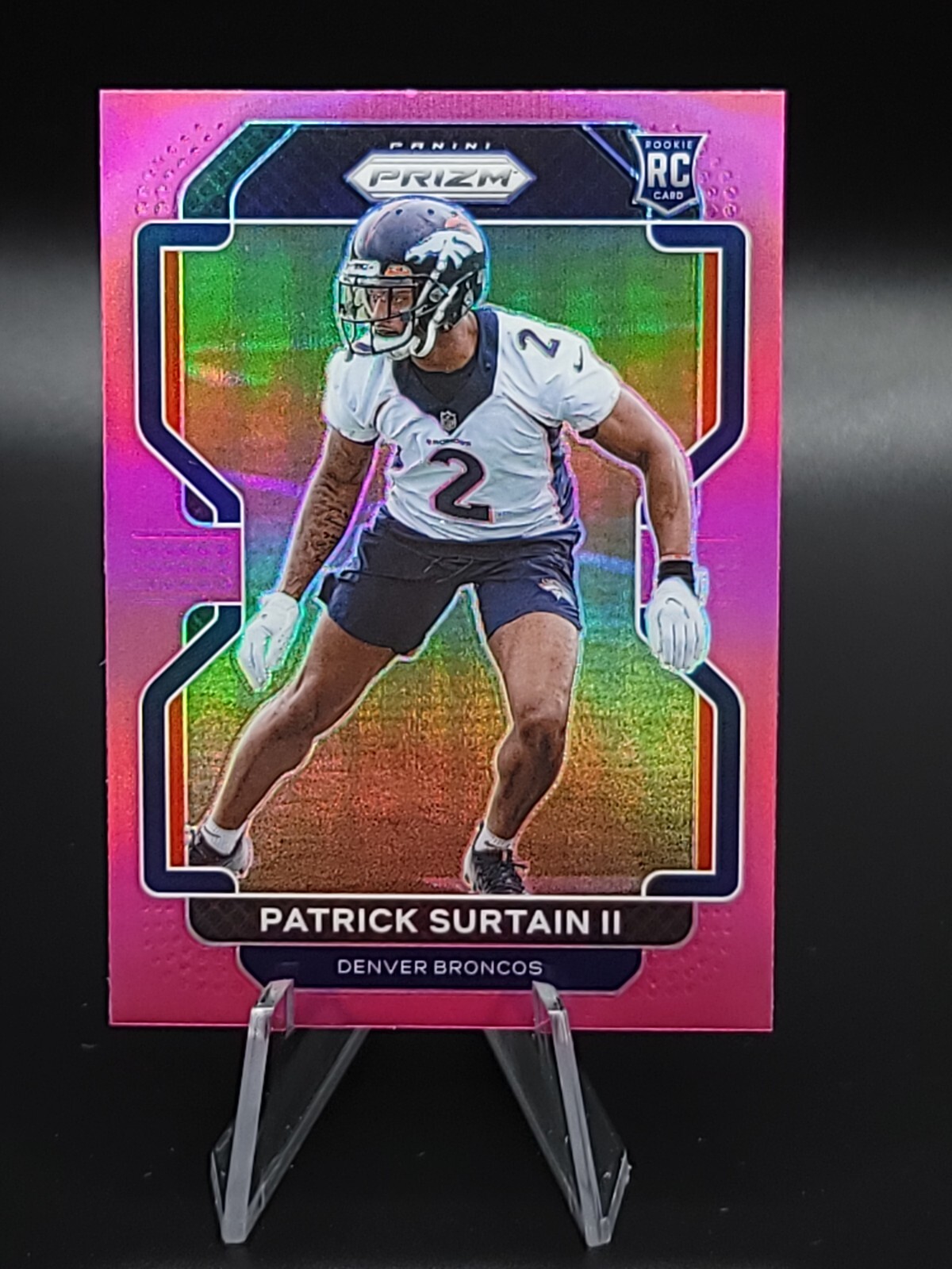 2021 Prizm Football Patrick Surtain II Pink Prizm Rookie #374 Denver Broncos