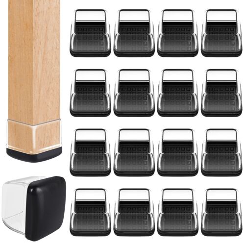 24pcs Chair Leg Sliders for Carpet Furniture Leg Protectors Caps Fit 1.1"-1.45"