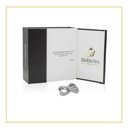 Huggie Creolen Zirkonia versilbert Damen Modeschmuck - Bild 2 von 20