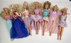 Lot of 7 Vtg Barbie Dolls and Clothes 1980s Magic Curl, Ice Capades, UNICEF & ++