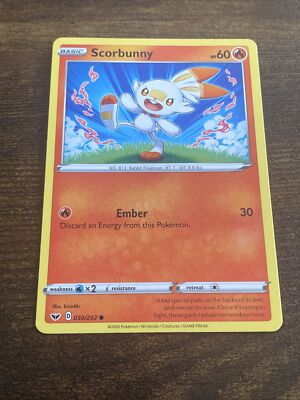 Scorbunny 30/202 Sword And Shield Pokmon D2769* | eBay