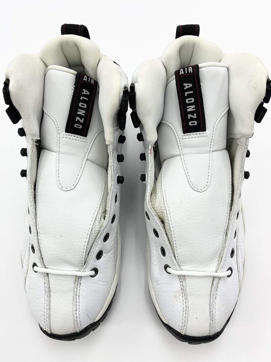 1997 Nike Air Alonzo Mourning White Black Deep Red Leather