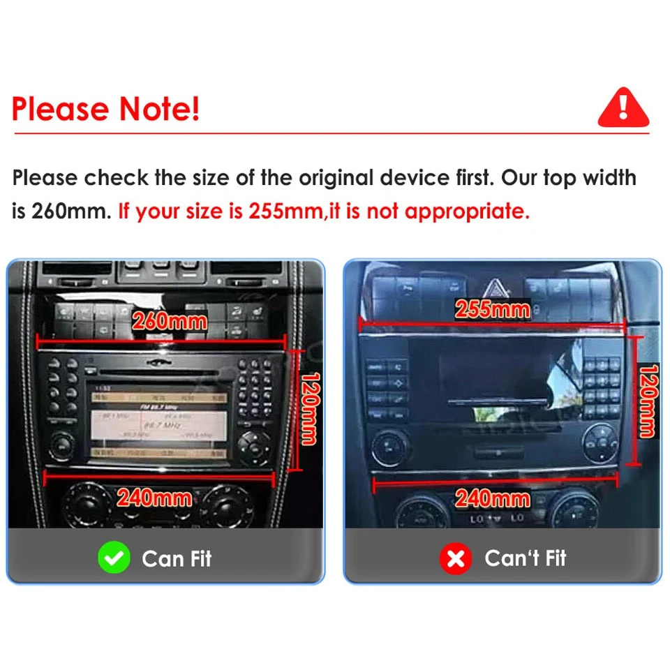 64GB For Mercedes Benz W203 C230 C280 CLK500 Android 13 Car Radio Stereo CarPlay Foto 3 de 4