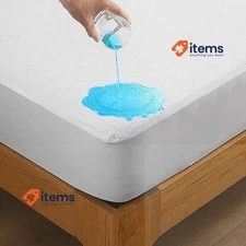 Bedecor Waterproof Double Top Protector For Masttress 180x200 White Mattress