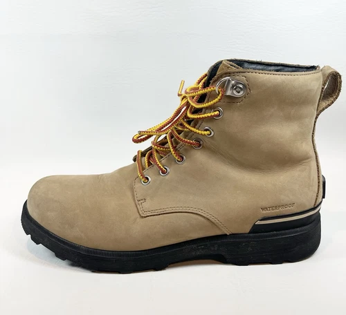 Sorel Caribou Six WP WATERPROOF Nubuck Leather Buff Tan Boots sz 11 1924331-281 - Picture 2 of 14