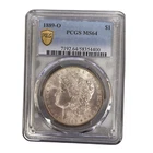 FROSTY 1889-O Morgan Silver Dollar $1 PCGS MS64
