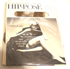1 ad Mojud Hip-Pose Stockings High On The Thigh Medium Brown RN-14596 VTG