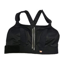 SHEFIT Ultimate Sports Bra Size 2Luxe XL High Impact Black 110002 Equestrian Zip