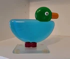 Ragazzi & Co Murano Venezia Italy Art Glass Duck Bird Figurine Gift Vtg READ
