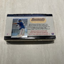 1995 BOWMANS BEST BASEBALL HOBBY BOX only 23 packs plus a  HIDEO NOMO card
