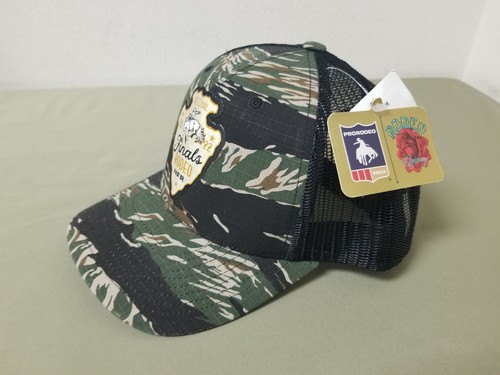 New Pro Rodeo NFR Quincy Camo Mesh Snapback Baseball Cap.