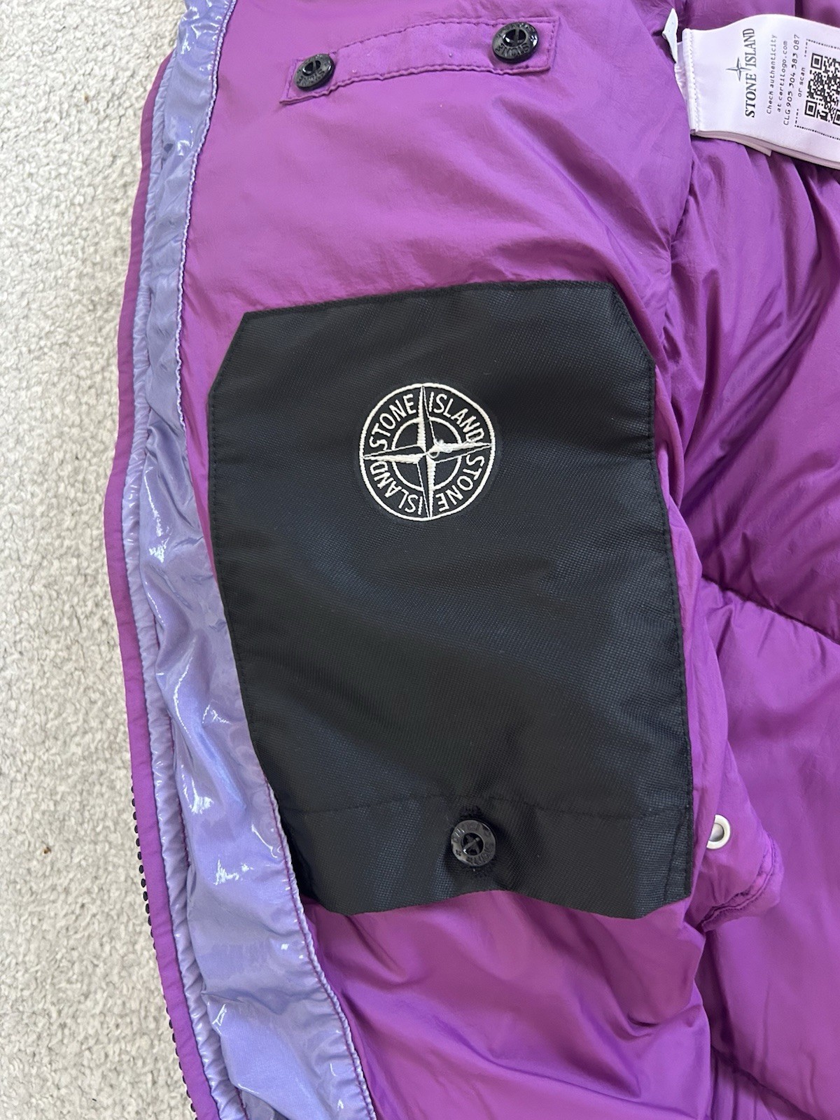 Stone Island Naslan Light Watro Down TC A/W21 | Purple | Size Medium image 5