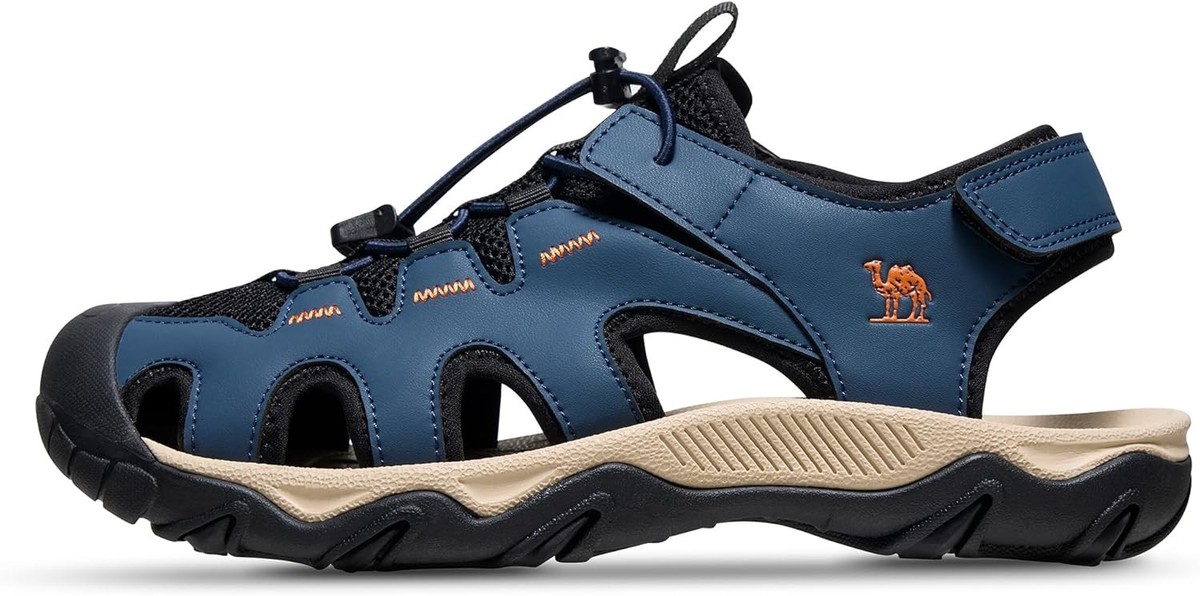CAMEL CROWN Mens Sport Outdoor Sandalen Lederen Wandelen Sandalen Zomer