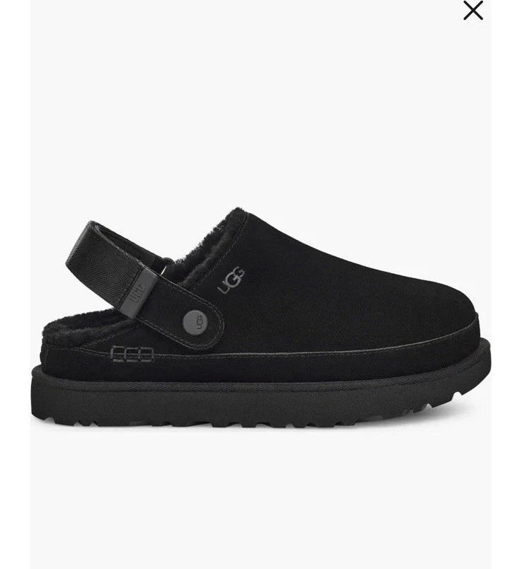 UGG Goldenstar Cozy Comfort Clogs Hook & Loop Women's Black Size US6.5 - Image 2 of 4