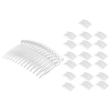 20 x Transparent color Plastic Hair Clips Side Combs Pin Barrettes 70X40mm Z7M8