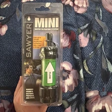 Sawyer Mini Water Filtration System Filters Up to 100,000 Gallons for Camping