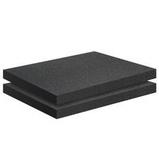 2 PCS Black Foam Padding- 16x12x1 Inch Polyurethane inches, black
