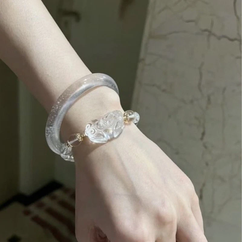 Certified natural quartzite jade ice bracelet Round Bar Beauty Bar - Image 2 of 4