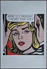 ROY LICHTENSTEIN * ¡Vicki! * 50 x 35 cm * Litografía firmada * limitada # 53/150