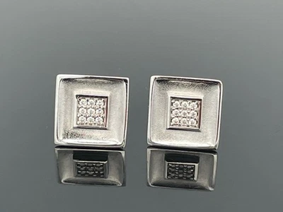 OHRSTECKER AUS 925/- SILBER RHODINIERT MIT ZIRKON SILBERZEIT SCHMUCKJAGD - Bild 1 von 3