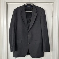 VTG Brooks Brothers 3/2 Roll Blazer 42R Gray Pin Stripe Wool Brookstretch 346 VG