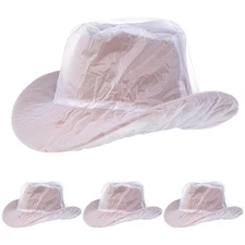 Cowboy Hat Rain Covers Plastic Hat Waterproof Cover Storage for Dust Unisex