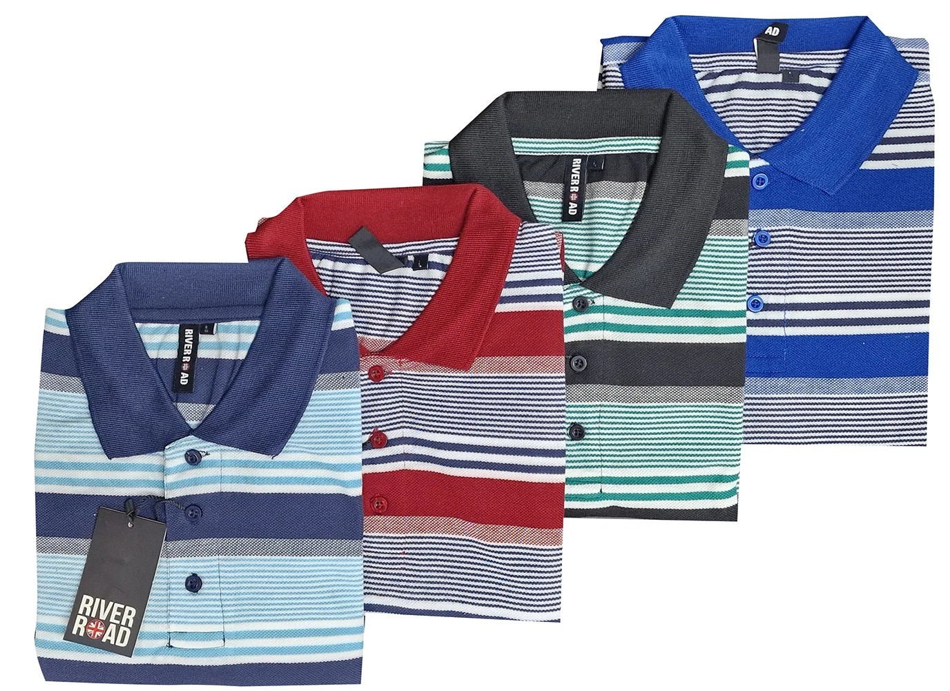 Pack of 4 Mens Premium Polo Shirt Cotton Blend Striped Short Sleeve Classic Fit
Opens in a new windo