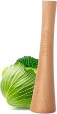 12" Sauerkraut Pounder Natural Beech Wood smasher for Fermentation Crocks and...