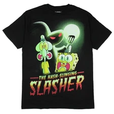 SpongeBob SquarePants Men's Hash Slinging Slasher Short Sleeve Shirt Adult