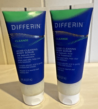 2 Differin Cleanser Salicylic Acid Acne Treatment Body Scrub / Sealed -05/2025