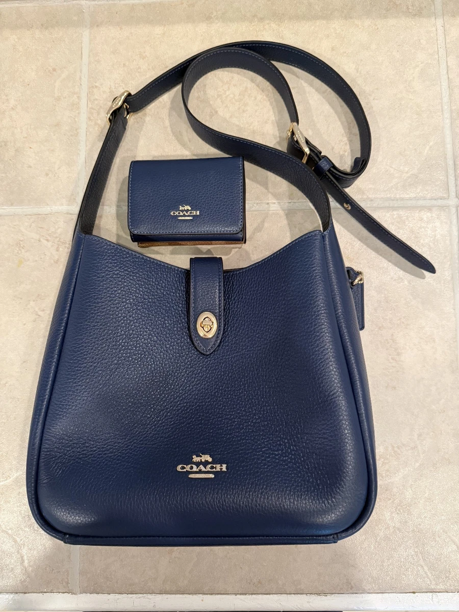 Coach Women's Suede Exterior Blue Bags & Handbags for Women for